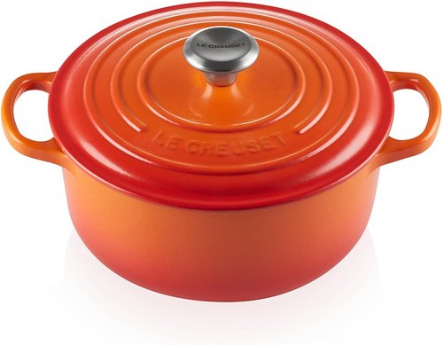 Le Creuset Signature Gusseisen-Bräter mit Deckel, Ø 20 cm, 2,4 l, Ofenrot