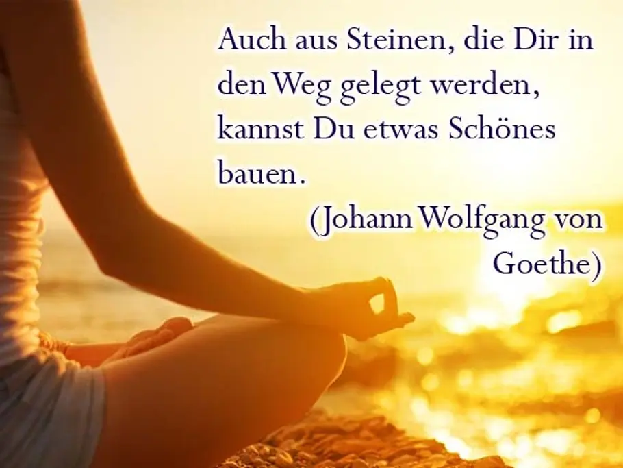 Auch aus Steinen, die Dir in den Weg gelegt werden, kannst Du etwas Schönes bauen. Auch aus Steinen, die Dir in den Weg gelegt werden, kannst Du etwas Schönes bauen.