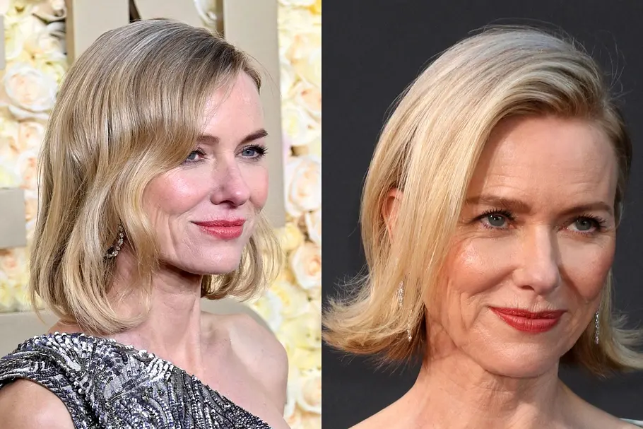 Leicht stufiger & fransiger Bob auf Kinnhöhe Naomi Watts: Leicht stufiger & fransiger Bob auf Kinnhöhe