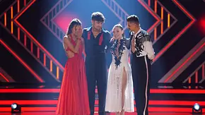 Bibi und Zsolt stehen neben Willi und Patricija und bangen bei Lets Dance ums Weiterkommen. - Foto: RTL / Stefan Gregorowius