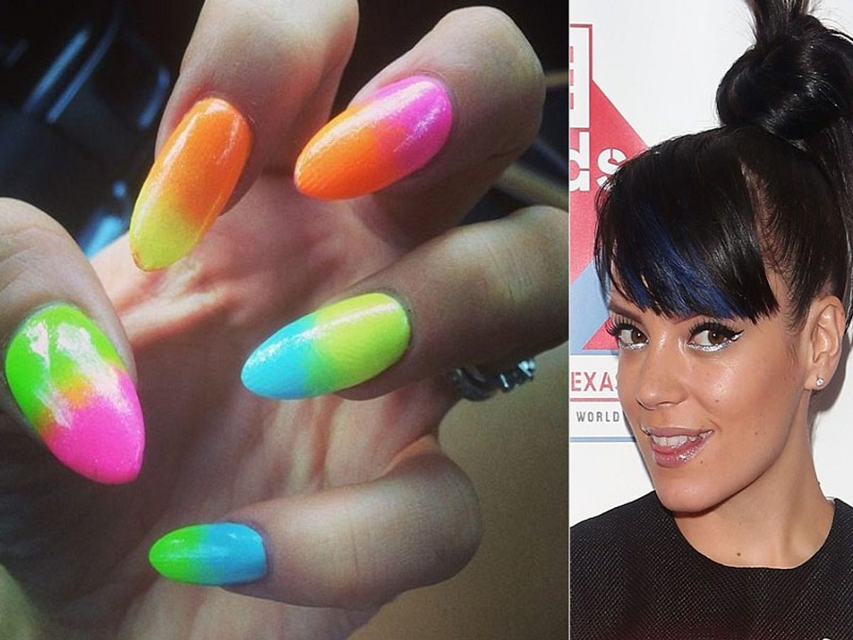 lily allen kombiniert neon mit ombre