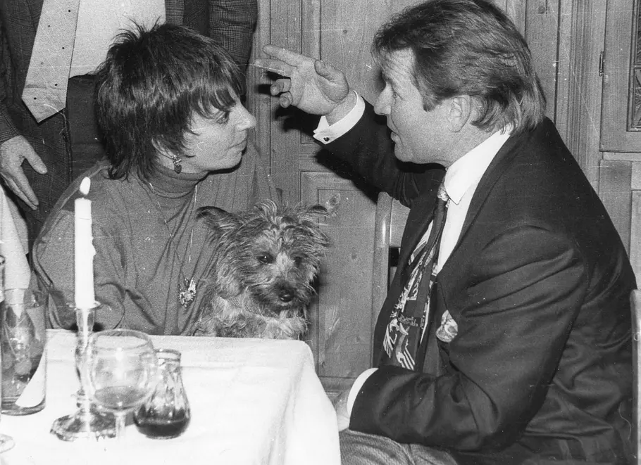 Liza Minnelli und Fritz Wepper 1985 Liza Minnelli und Fritz Wepper im Seehaus, Aufnahmedatum 28.02.1985.