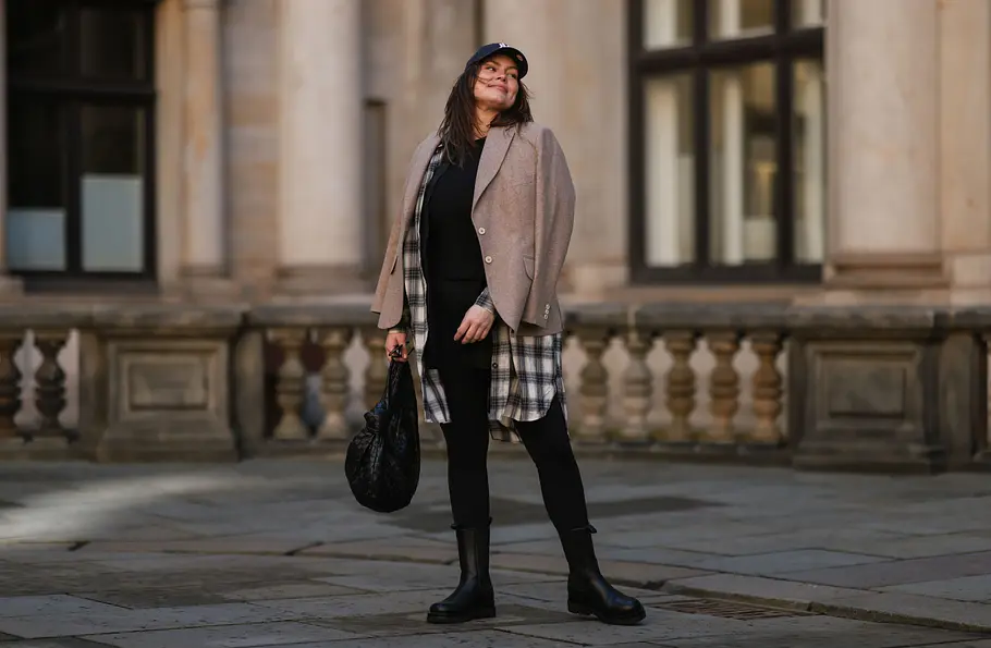 Der perfekte Herbst-Look mit Karo-Bluse & Blazer