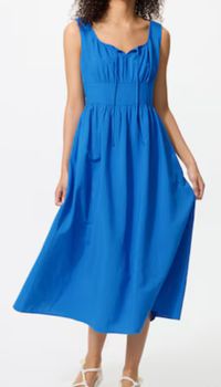 Leinenmix-Kleid (gekräuselt)