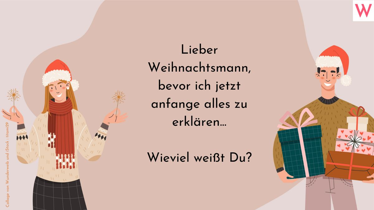 Lieber Weihnachtsmann,  bevor ich jetzt anfange alles zu erklären...  Wieviel weißt Du?