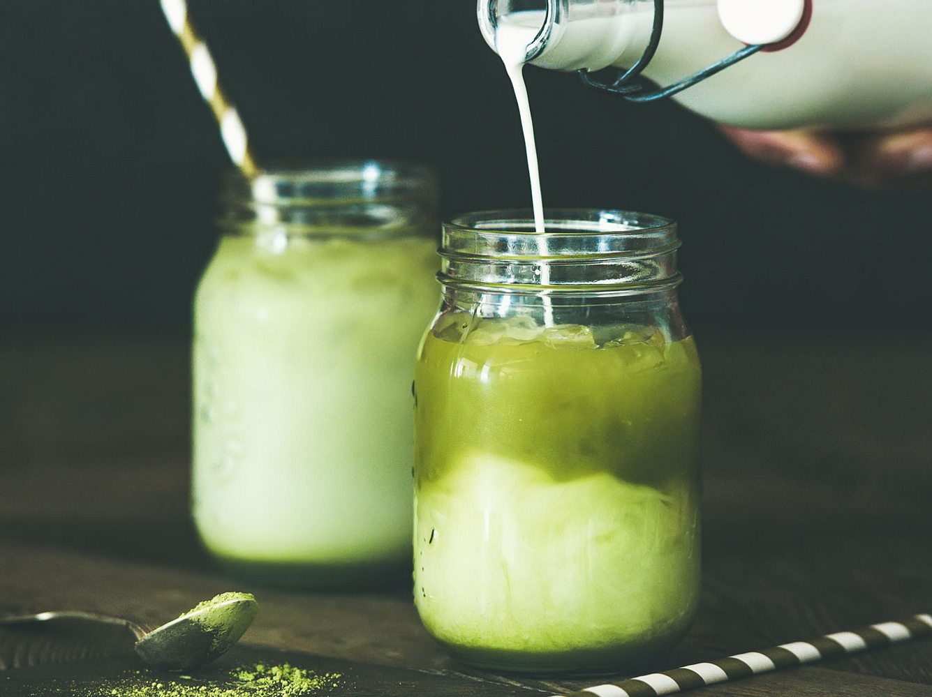 Auch als sommerliche Variante schmeckt die Matcha Latte einfach lecker! Auch als sommerliche Variante schmeckt die Matcha Latte einfach lecker!
