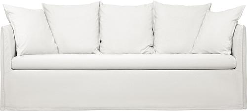 Hussen-Sofa in Cremeweiß