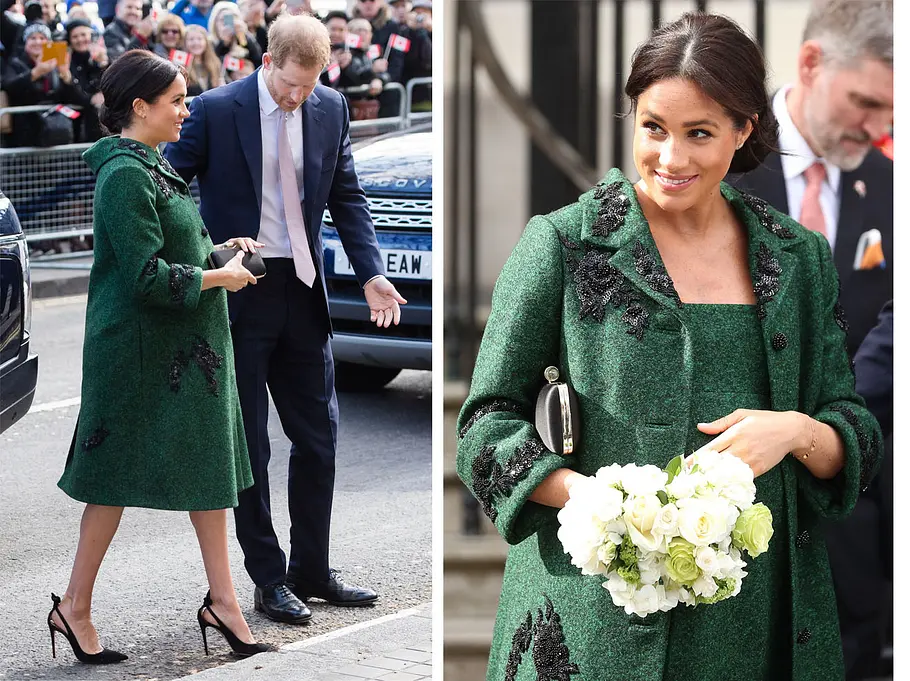 Traumhaft in Grün Meghan Markle überzeugt auch in ihrer Schwangerschaft mit tollen Outfits und einem besonderen Style.