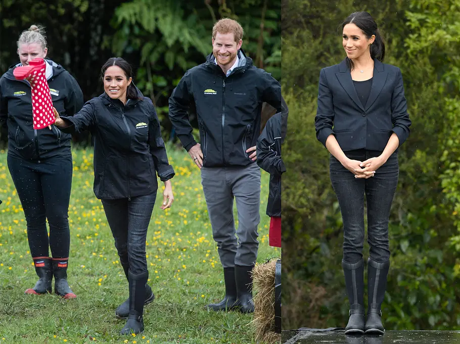 Gummistiefel sind nicht nur praktisch... Meghan Markle überzeugt auch in ihrer Schwangerschaft mit tollen Outfits und einem besonderen Style.