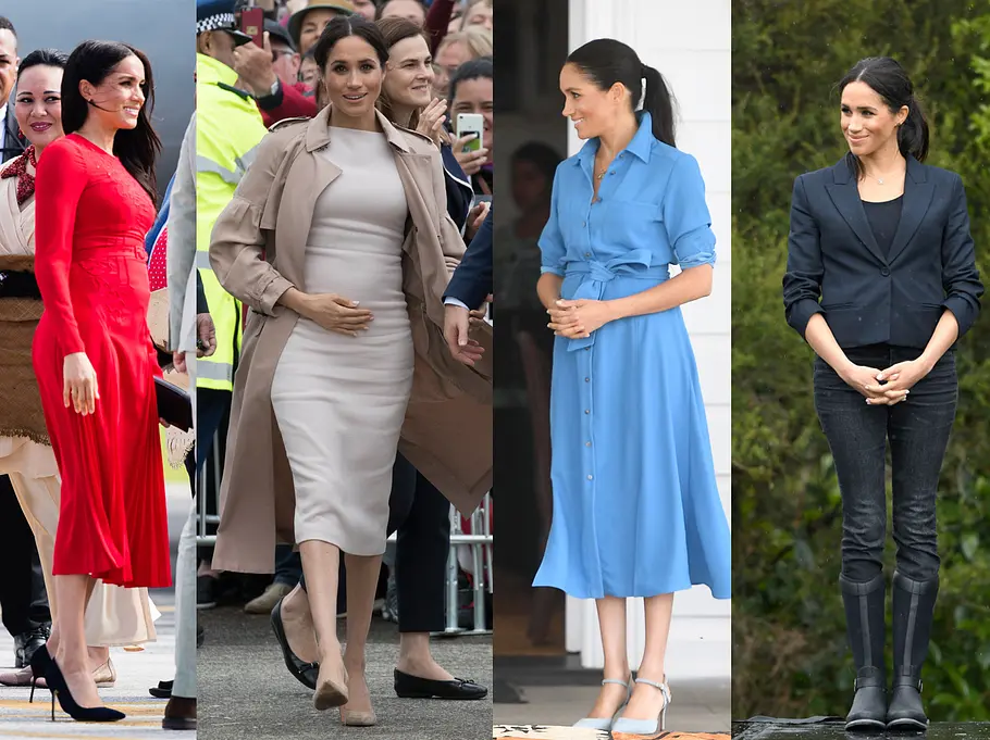 Lässig-elegant durch die Schwangerschaft Meghan Markle überzeugt auch in ihrer Schwangerschaft mit tollen Outfits und einem besonderen Style.