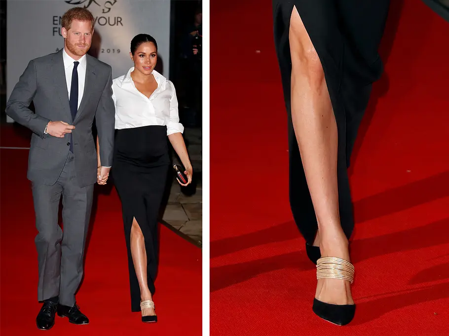 Alte Freunde: Die weiße Hemdbluse Meghan Markle überzeugt auch in ihrer Schwangerschaft mit tollen Outfits und einem besonderen Style.