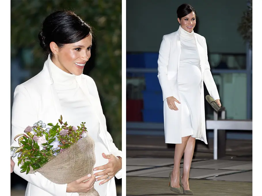 All in White: Schlicht-elegantes Schwangerschaftsoutfit Meghan Markle überzeugt auch in ihrer Schwangerschaft mit tollen Outfits und einem besonderen Style.