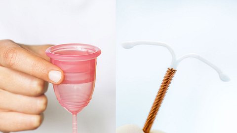 Menstruationstasse & Spirale: Vorsicht bei gemeinsamer Verwendung - Foto: istock/Lalocracio istock/Elena Feodrina