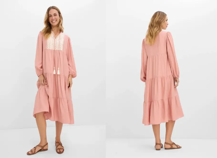 Midikleid aus softem Viskose-Mix von Bonprix
