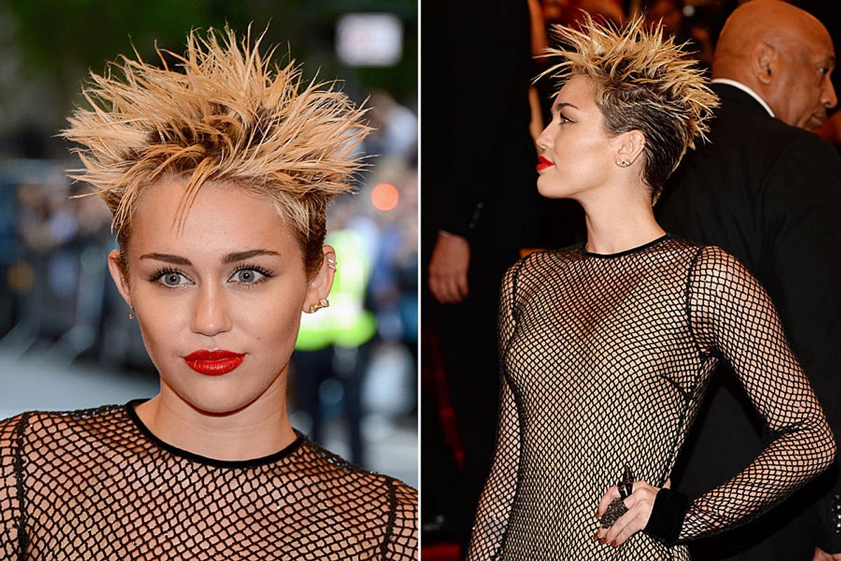 miley cyrus neue frisur freche kurzhaarfrisur bei der met gala 2013