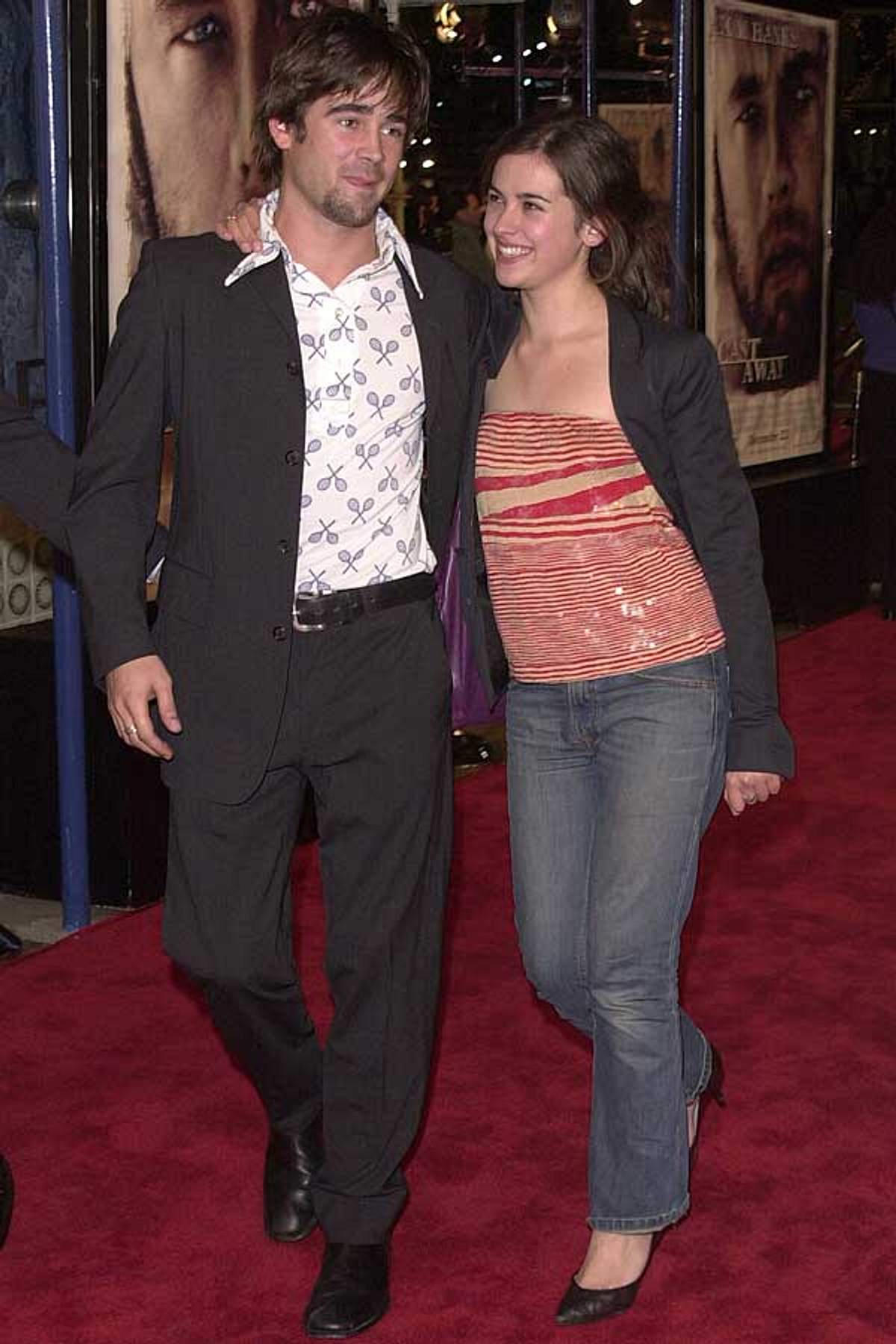 mit amelia warner war colin farrell knapp ein jahr verheiratet hier0 auf der premiere von cast away verschollen in los angel