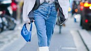 Leonie Hanne im Jeans-Trend Ankle Jeans - Foto: Getty Images/Edward Berthelot