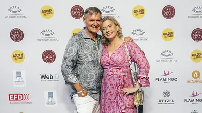 Gastgeber Sören Bauer und Eva Habermann auf der Movie Meets Media - Foto: Agentur offenblende.de