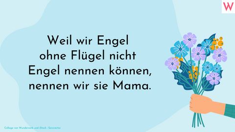 Weil wir Engel ohne Flügel nicht Engel nennen können, nennen wir sie Mama. - Foto: Collage von Wunderweib und iStock: Sensvector