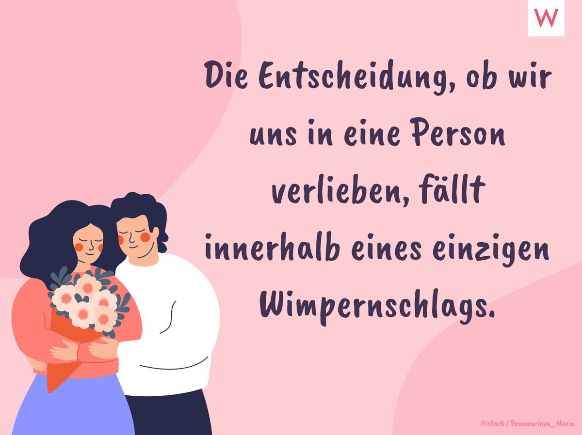 DIe Entscheidung, ob wir uns in eine Person verlieben, fällt innerhalb eines einzigen Wimpernschlags.