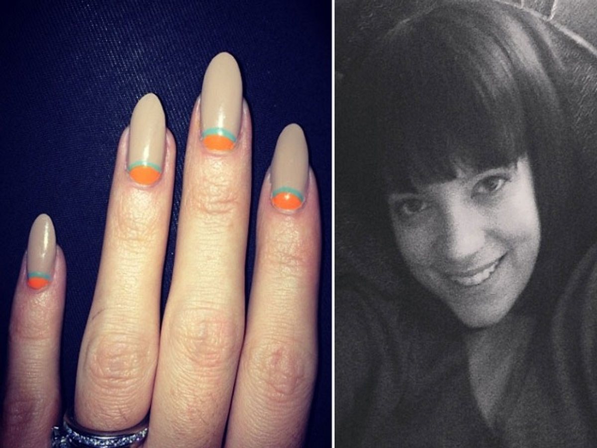 nageldesign bilder der stars lily allen mit angesagtem nude look