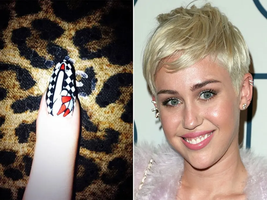 Nageldesign-Bilder der Stars: Miley Cyrus mit Bangerz-Nailart nageldesign bilder der stars miley cyrus mit bangerz nailart