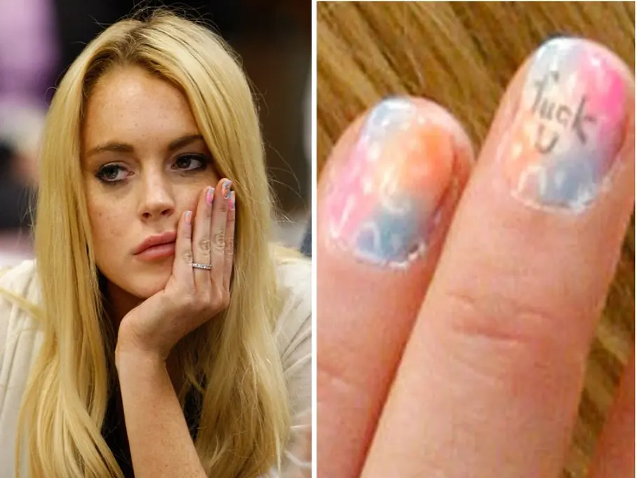 Nageldesign-Bilder: Lindsay Lohan nageldesign bilder lindsay lohan