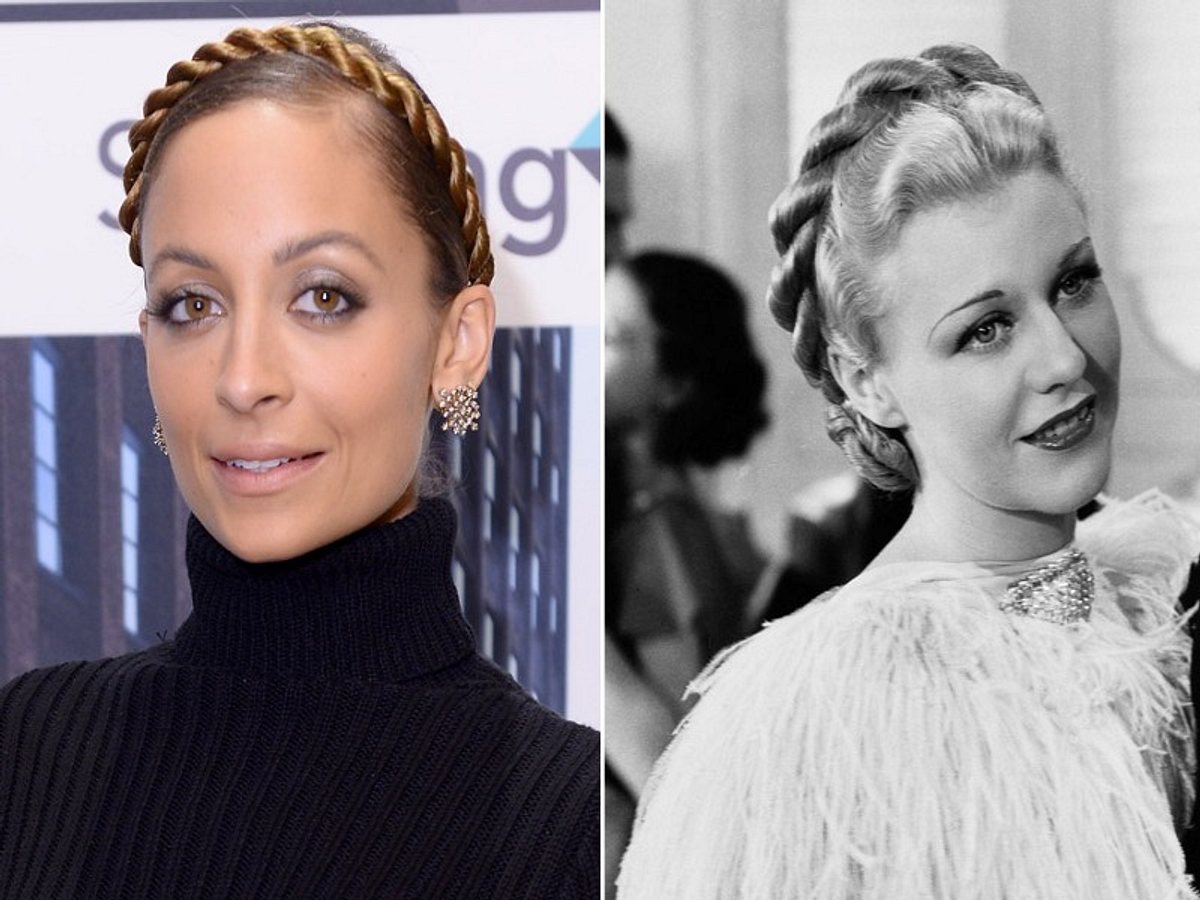 nicole richie mit kordelzopf la ginger rogers