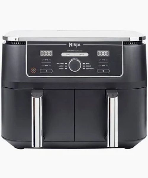 Ninja Foodi MAX Dual Zone AF400EU Digitale Heißluftfritteuse, 9,5 L, 2 Fächer, Schwarz