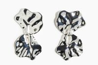 H & M - Gehämmerte Ohrhänger Silber