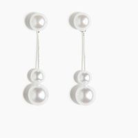 H & M - Perlenohrringe mit Anhänger - Silber