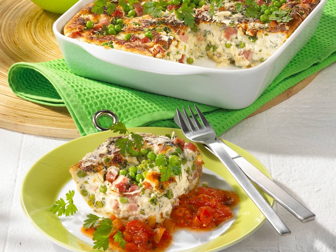 Oma's herzhafter Quarkauflauf in der Low Carb Variante Oma's herzhafter Quarkauflauf in der Low Carb Variante