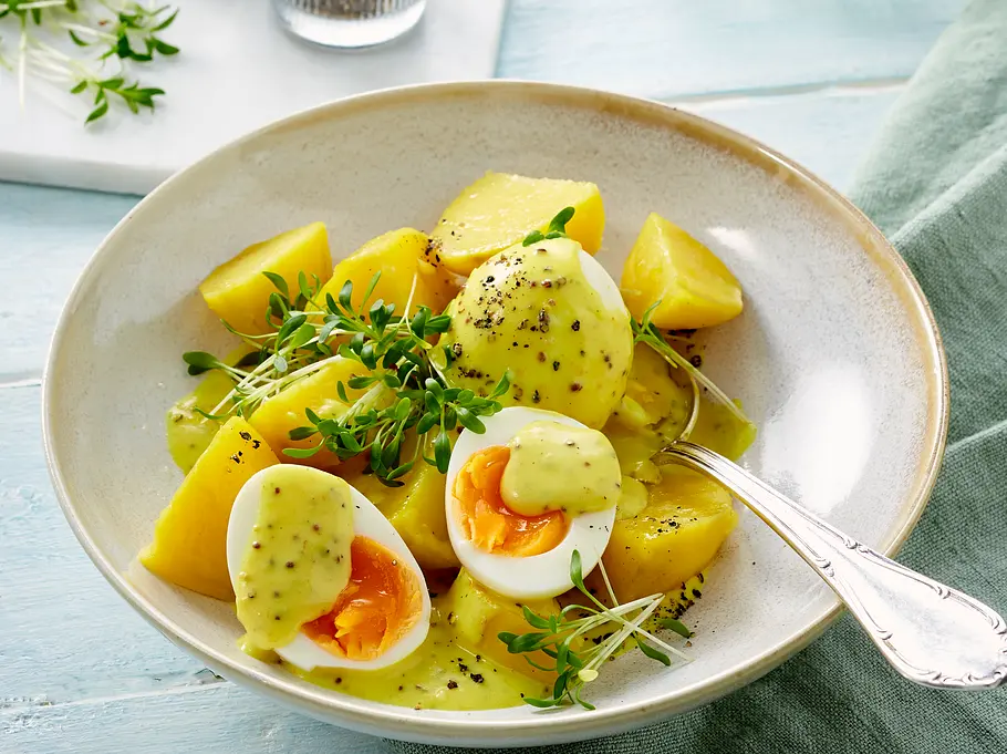 Würzige Eier in Senfsoße - Omas Rezept | Wunderweib Würzige Eier in Senfsoße - Omas Rezept | Wunderweib
