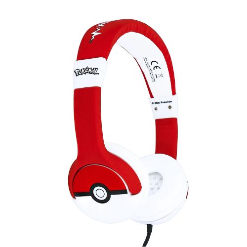 OTL PK0758 POKEMON POKEBALL JUNIOR, On-ear Kopfhörer Rot