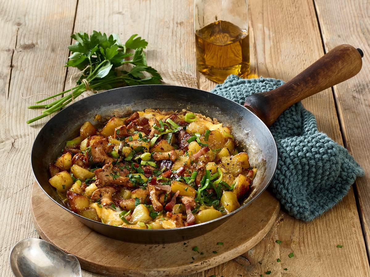 Pilzpfanne als Bauernfrühstück.