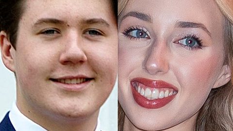 Prinz Christian & Prinzessin Maria Chiara: Junges Liebesglück! - Foto: Collage aus KELD NAVNTOFT/Ritzau Scanpix/AFP via Getty Images (links) & Marc Piasecki/WireImage/Getty Images (rechts); Collage: Redaktion Wunderweib