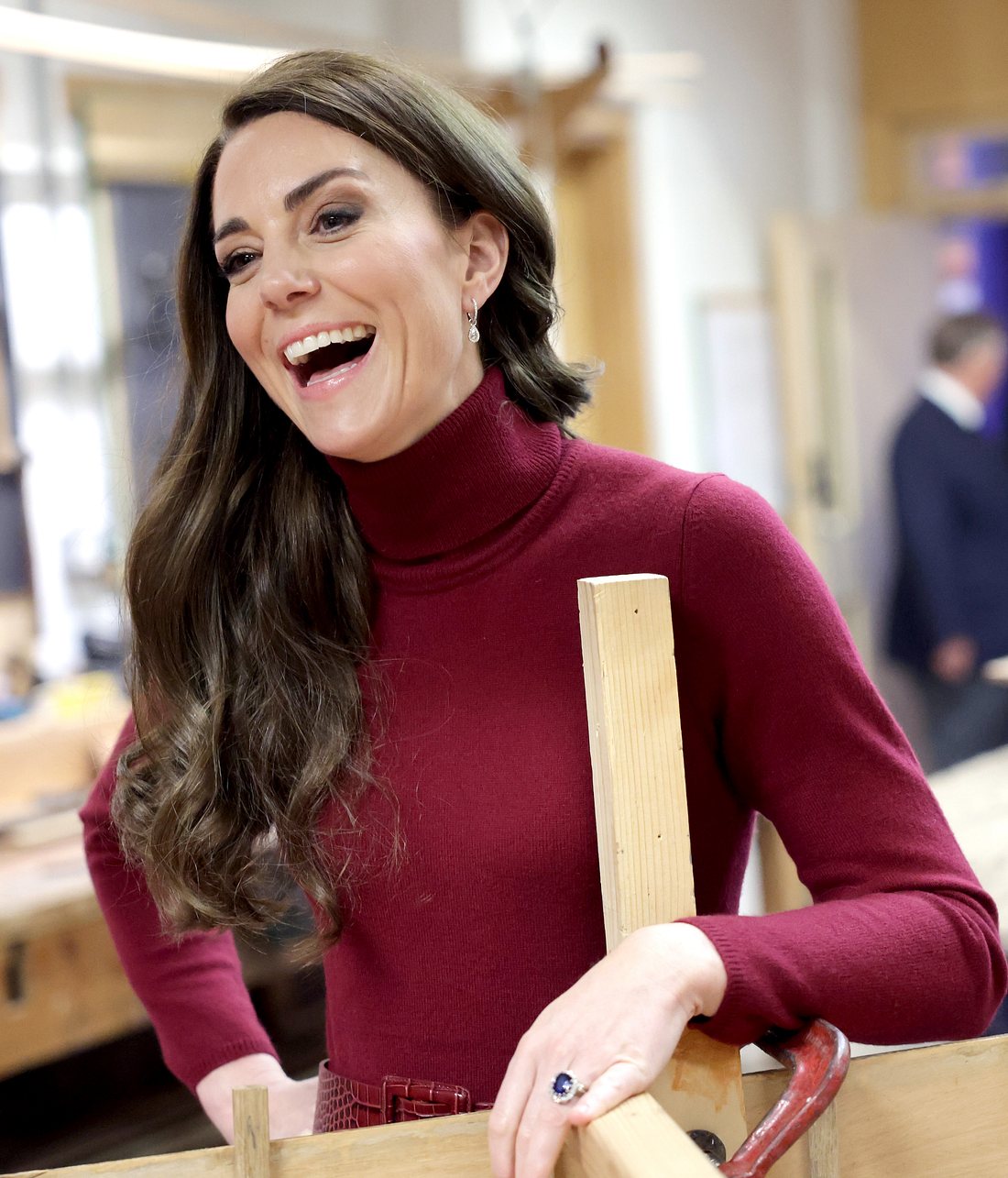 Prinzessin Kate lässig im Rollkragenpullover Prinzessin Kate lässig im Rollkragenpullover