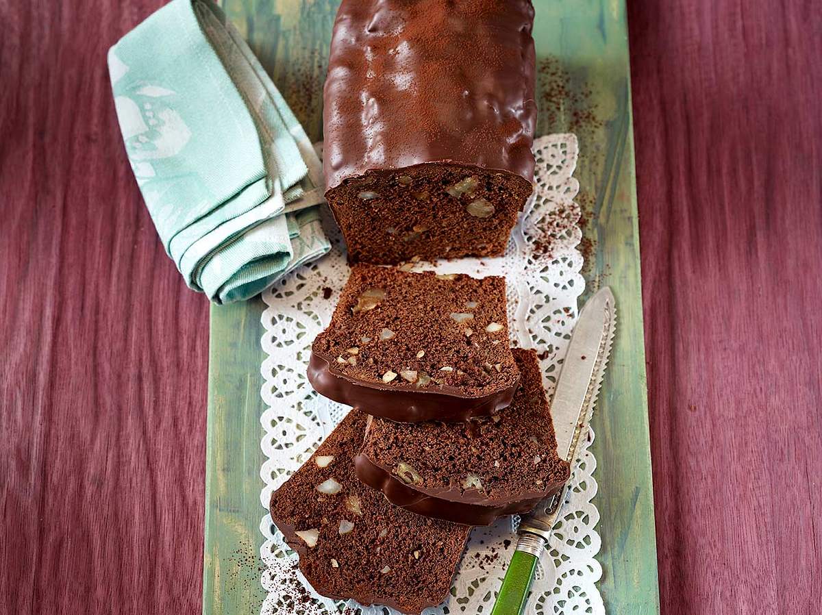 Brownie-Kastenkuchen mit Quitten