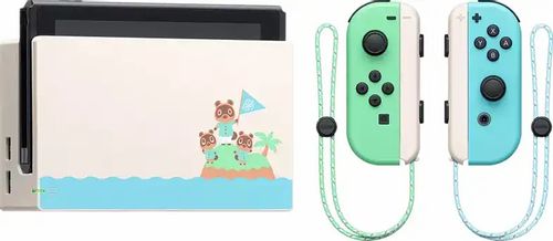 Nintendo Switch 32 GB [Animal Crossing: New Horizons Limited Edition inkl. Controller Blau/Grün