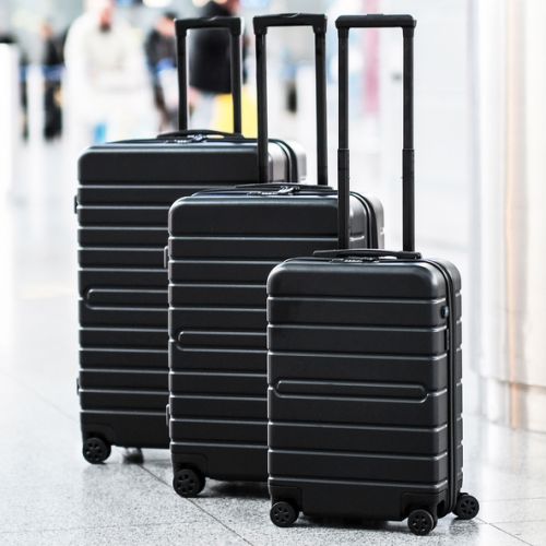 Reisetrolley-Set, 3-tlg., schwarz