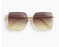 H & M - Eckige Sonnenbrille - Grün