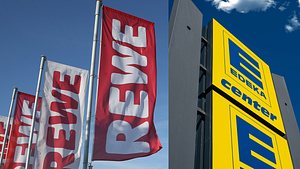 Edeka statt Rewe! Jetzt wird alles anders - Foto: Sean Gallup/Getty Images (links) & IMAGO / Bihlmayerfotografie (rechts), Collage: Wunderweib Redaktion