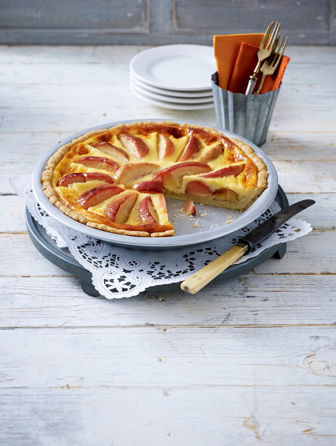 Rezept für Apfel-Eierlikör-Tarte Rezept für Apfel-Eierlikör-Tarte