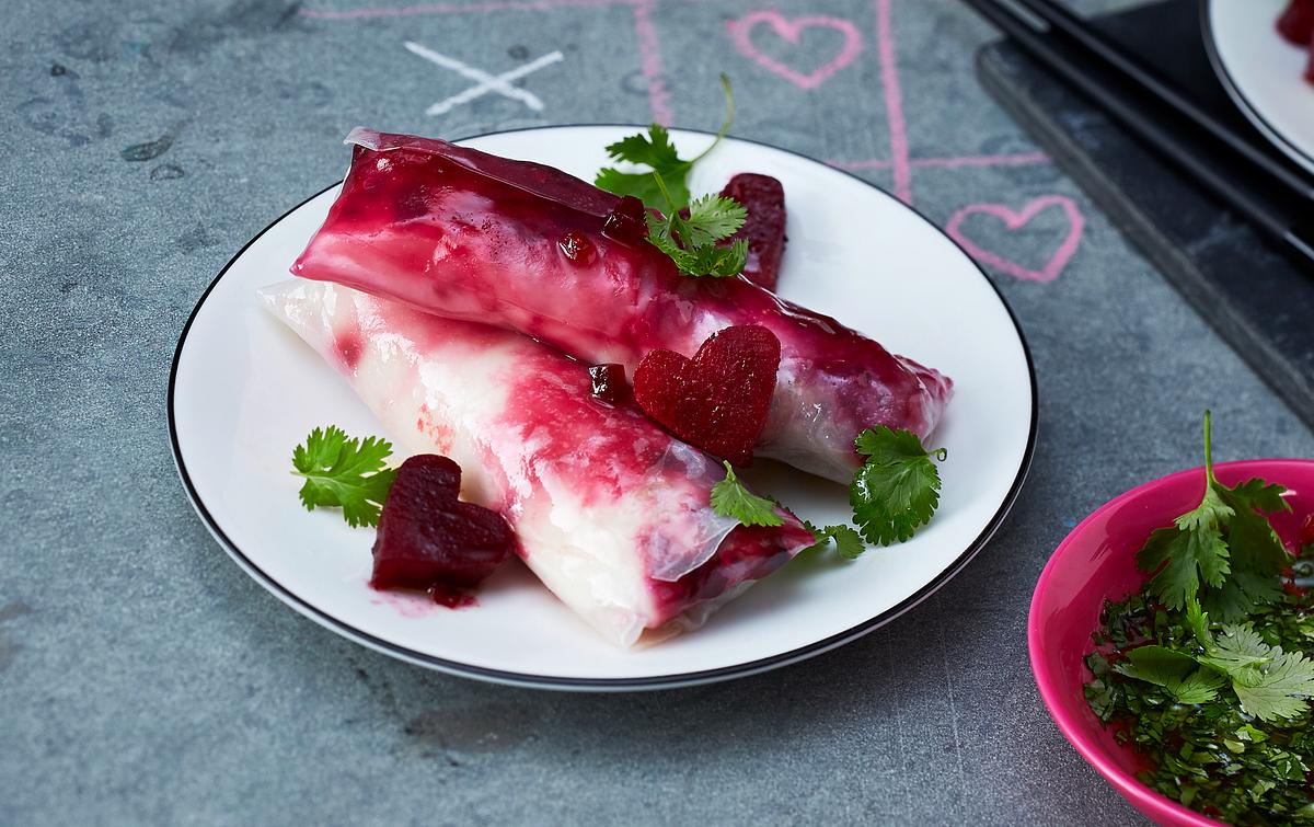 Rote Bete-Sommerrollen Low Carb