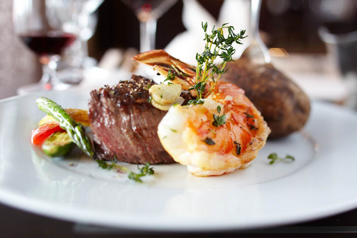 Rezept für Steak mit Garnelen