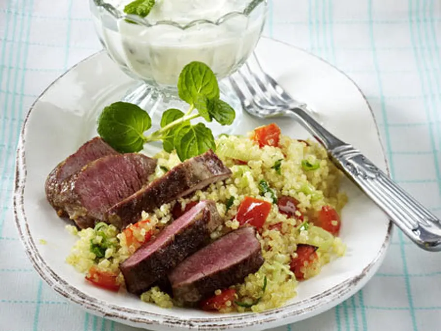 Lecker und leicht: Lammfilet mit Quinoa rezepte abnehmen