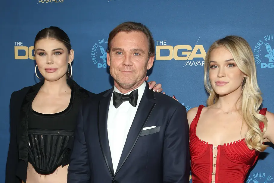 Ricky Schroder mit seinen Töchtern Cambrie und Faith Anne