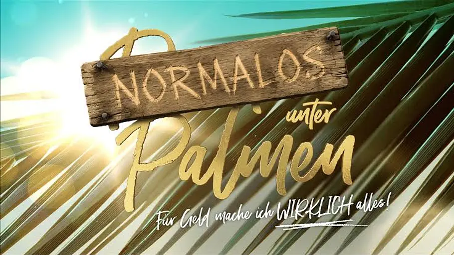 Sat.1 braucht scheinbar neue Realitystars. Das Logo von Normalos unter Palmen.