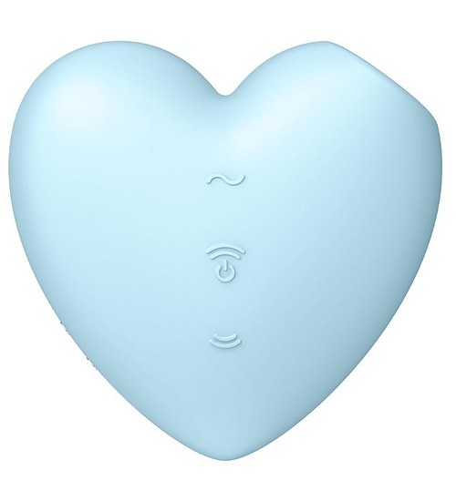 Satisfyer Cutie Heart, 8 cm, Silikon, Wasserdicht, Hellblau & Hellrosa