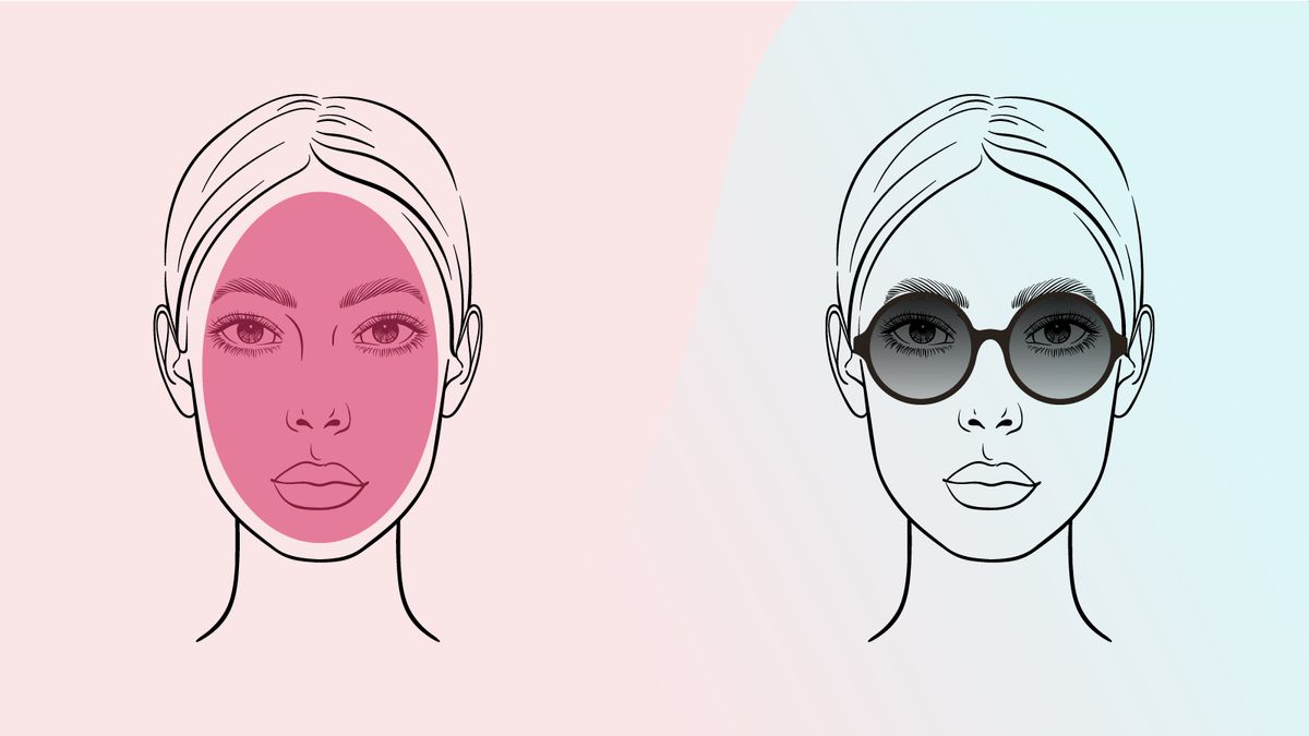 Schmales Gesicht: Sonnenbrille mit runden Gläsern